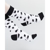 Изображение  Medical socks with Teeth print (white) s. 36-40, "WHITE ROBE" 143-324-834, Size: 36-40, Color: white