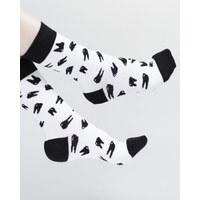 Изображение  Medical socks with Teeth print (white) s. 41-44, "WHITE ROBE" 143-324-834, Size: 41-44, Color: white