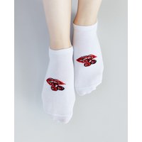 Изображение  Medical socks with traces of Cherry print. 36-40, "WHITE ROBE" 144-434-570