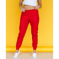 Изображение  Медицинские штаны женские джоггеры красные р. 54, "БЕЛЫЙ ХАЛАТ" 303-339-730, Размер: 54, Цвет: красный