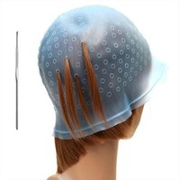 Изображение  Шапочка силиконовая для мелирования волос с крючком YRE