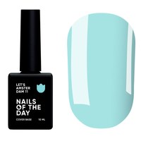 Изображение  Nails Of The Day Let's Amsterdam Cover Base №11 (light blue-mint), 10 ml, Volume (ml, g): 10, Color No.: 11