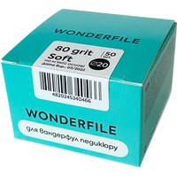 Зображення  Файли на піні Wonderfile на педикюрний диск 20 мм, 80 грит, 50 шт (WFPDF20/80)