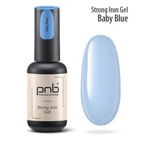 Зображення  Гель полімеризований PNB Strong Iron Gel Baby Blue, 8 мл, Об'єм (мл, г): 8, Цвет №: Baby Blue