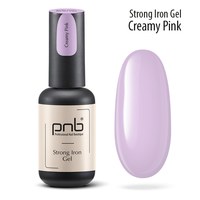 Изображение  Гель полимеризованный PNB Strong Iron Gel Creamy Pink, 8 мл, Объем (мл, г): 8, Цвет №: Creamy Pink