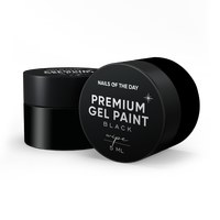 Изображение  Гель краска с липким слоем Nails Of The Day Premium gel paint Black, 5 мл, Объем (мл, г): 5, Цвет №: Black