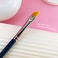 Зображення  Nails Of The Day Professional French #4 – кутовий пензель золотистого кольору для французького покриття та тонування на короткій довжині