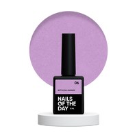Изображение  Nails Of The Day Bottle gel shimmer №06 – сверхпрочный фиолетовый гель с серебряным шимером, 10 мл, Объем (мл, г): 10, Цвет №: 06