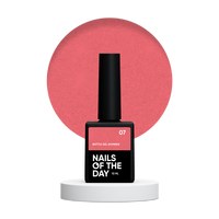 Изображение  Nails Of The Day Bottle gel shimmer №07 - ultra-strong coral gel with silver shimmer, 10 ml, Volume (ml, g): 10, Color No.: 7