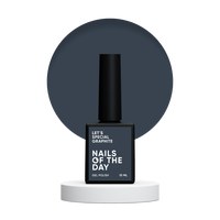 Изображение  Nails Of The Day Let's special Graphite – graphite gel polish for nails covering in one sphere, 10 ml, Volume (ml, g): 10, Color No.: Graphite