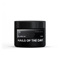 Изображение  Nails Of The Day No stress Top wipe – glossy top without sticky ball and without UV filters, ANTI-SCRATCH top, 30 ml, Volume (ml, g): 30