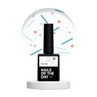 Изображение  Nails Of The Day Potal Base №27 – soft milky base with neon sparkles, 10 ml, Volume (ml, g): 10, Color No.: 27