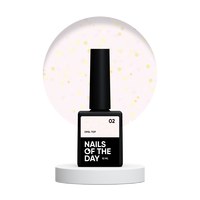 Изображение  Nails Of The Night Opal Top #02 - top with opal glitter on a light milk base, no sticky ball and no UV filters for nails, 10 ml, Volume (ml, g): 10, Color No.: 2