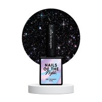 Изображение  Nails Of The Night Cocktails gel Manhattan – черный с голографик шимером светоотражающий гель-лак для ногтей, 10 мл, Объем (мл, г): 10, Цвет №: Manhattan