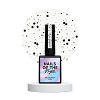 Изображение  Nails Of The Night Jon Snow Top #01 - top with black hexagons of various sizes, without sticky ball, 10 ml, Volume (ml, g): 10, Color No.: 1