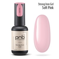Зображення  Гель полімеризований PNB Strong Iron Gel Soft Pink, 8 мл, Об'єм (мл, г): 8, Цвет №: Soft Pink
