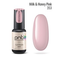 Изображение  PNB mini 353 Milk Honey gel nail polish, 4 ml, Volume (ml, g): 4, Color No.: 353