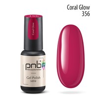 Изображение  Гель-лак для ногтей PNB mini 356 Coral Glow, 4 мл, Объем (мл, г): 4, Цвет №: 356