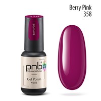 Зображення  Гель-лак для нігтів PNB mini 358 Berry Pink, 4 мл, Об'єм (мл, г): 4, Цвет №: 358