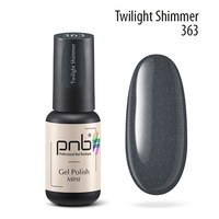 Изображение  Nail gel polish PNB mini 363 Twilight Shimmer, dark gray, 4 ml, Volume (ml, g): 4, Color No.: 363