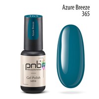 Зображення  Гель-лак для нігтів PNB mini 365 Azure Breeze, deep turquoise, 4 мл, Об'єм (мл, г): 4, Цвет №: 365