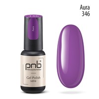 Изображение  Gel nail polish PNB mini 346 Aura, purple, 4 ml, Volume (ml, g): 4, Color No.: 346