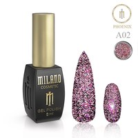 Изображение  Gel polish Milano Phoenix №A-02, 8 мл, Volume (ml, g): 8, Color: 2