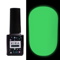 Изображение  Kira Nails Matte No Wipe Fluo Top – матовый топ без ЛС, флуоресцентный, 6 мл