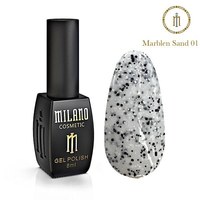 Зображення  Гель-лак Milano Marblen Sand №01, 8 мл, Об'єм (мл, г): 8, Цвет №: 01