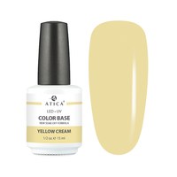 Изображение  Цветная база Atica Color Base Gel Yellow Cream, 15 мл, Объем (мл, г): 15, Цвет №: yellow cream
