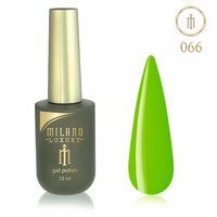 Изображение  Гель лак Milano Luxury №066 Ярко-зеленый, 10 мл, Объем (мл, г): 10, Цвет №: 066