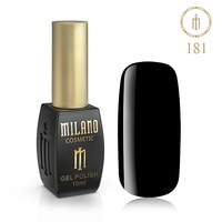 Зображення  Гель лак Milano Palette 10 №181 Чорна смола, 10 мл, Об'єм (мл, г): 10, Цвет №: 181