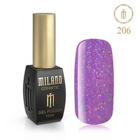 Изображение  Gel polish Milano Palette 10 №206 Amethyst shine, 10 ml, Volume (ml, g): 10, Color No.: 206