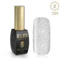 Изображение  Гель лак Milano Palette 10 №209 Серебряный песок, 10 мл, Объем (мл, г): 10, Цвет: 209