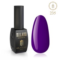 Изображение  Гель лак Milano Palette 8 №235 Насыщенный фиолетовый, 8 мл, Цвет №: 235