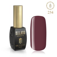 Зображення  Гель лак Milano Palette 10 №254 Каштановий Крайола, 10 мл, Об'єм (мл, г): 10, Цвет №: 254