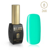 Изображение  Gel polish Milano Palette 10 №268 Caribbean green, 10 ml, Volume (ml, g): 10, Color No.: 268