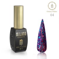 Изображение  Гель-лак Milano Galaxy Glitter №04, 8 мл, Объем (мл, г): 8, Цвет №: 04