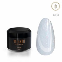 Зображення  Гель будівельний з поталлю Milano Builder Gel Potal №01, 20 мл, Варіант: 01