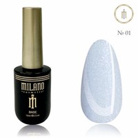 Изображение  Жидкий полигель с шимером Milano Liquid Shimmer Poly Gel №01, 15 мл, Вариант: 01