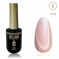 Изображение  Жидкий полигель с шимером Milano Liquid Shimmer Poly Gel №02, 15 мл, Цвет №: 02