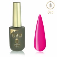 Зображення  Гель лак Milano Luxury №075 Желейно-рожевий, 10 мл, Об'єм (мл, г): 10, Цвет №: 075