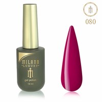 Изображение  Гель лак Milano Luxury №080 Малиновый щербет, 10 мл, Объем (мл, г): 10, Цвет №: 080