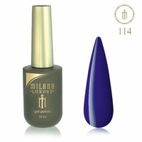 Зображення  Гель лак Milano Luxury №114 Опівнічно-синій, 10 мл, Об'єм (мл, г): 10, Цвет №: 114