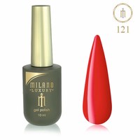 Зображення  Гель лак Milano Luxury №121 Червона помада, 10 мл, Об'єм (мл, г): 10, Цвет №: 121