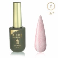 Зображення  Гель лак Milano Luxury №167 Хмарно-рожевий колір, 10 мл, Об'єм (мл, г): 10, Цвет №: 167