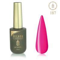 Изображение  Gel polish Milano Luxury №187 Wild strawberry, 10 ml, Volume (ml, g): 10, Color No.: 187