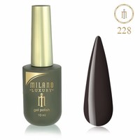 Изображение  Гель лак Milano Luxury №228 Орехово-коричневый, 10 мл, Объем (мл, г): 10, Цвет №: 228