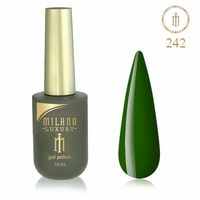 Зображення  Гель лак Milano Luxury №242 Зелена папороть, 10 мл, Об'єм (мл, г): 10, Цвет №: 242