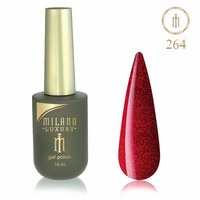 Изображение  Gel polish Milano Luxury №264 Crimson shimmer, 10 ml, Volume (ml, g): 10, Color No.: 264